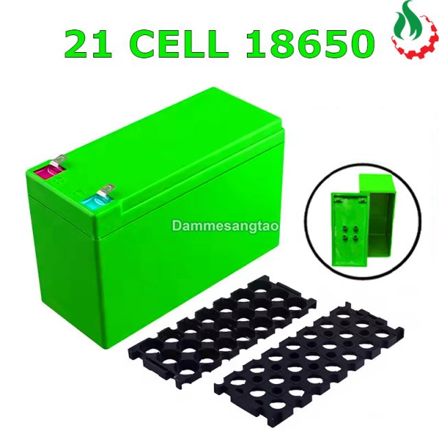 Vỏ acquy (5) phun thuốc trừ sâu 12V 3S 2P chứa được 21 cell 18650 (15x6.5x9.5cm)