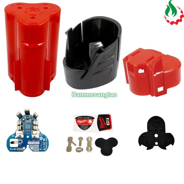 Vỏ pin MILWAUKEE 12V 18650 (3 Cell) Li-ion nhận sạc zin