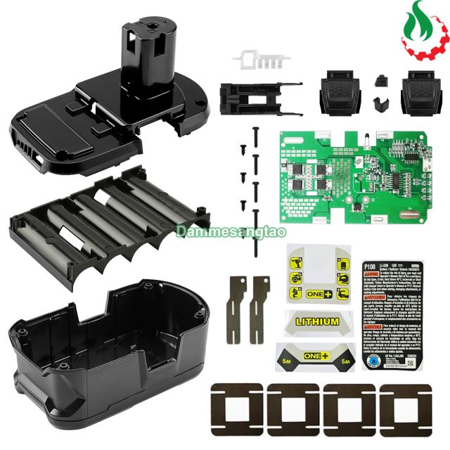 Vỏ pin ryobi 18V Li-ion 3.7V 18650 nhận sạc zin