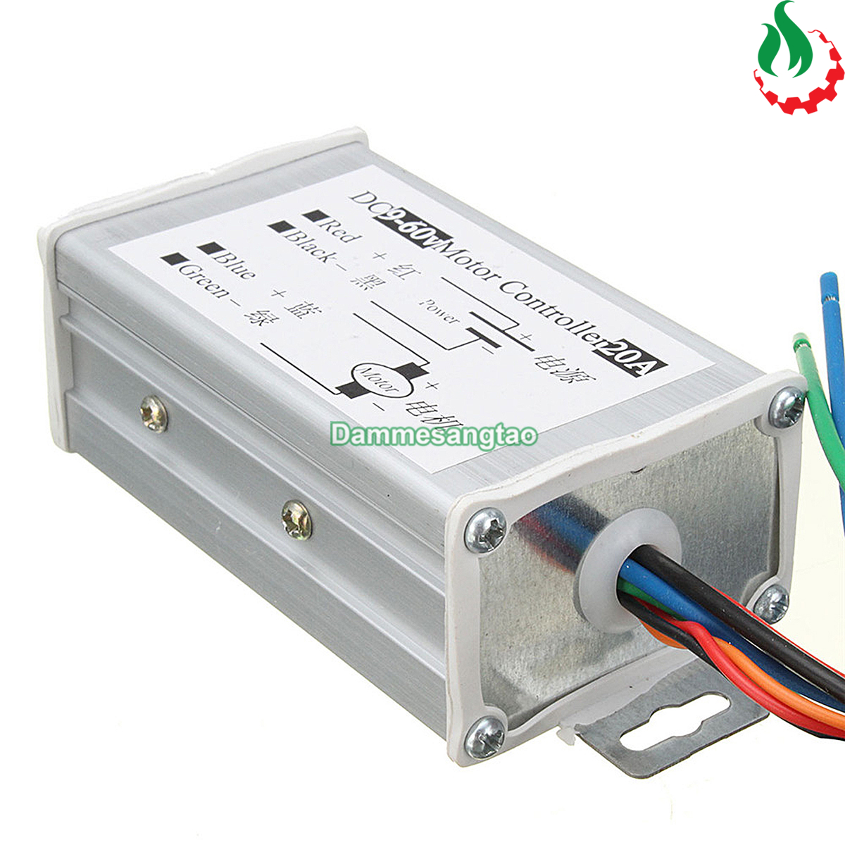 Bộ điều khiển tốc độ động cơ PWM DC 9-60V 20A 1200W có đảo chiều PWMR20A-60V
