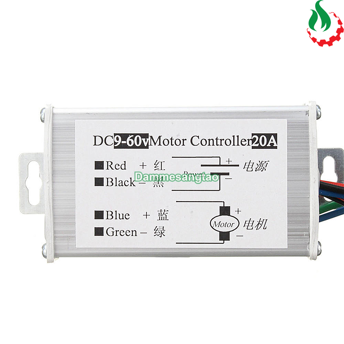 Bộ điều khiển tốc độ động cơ PWM DC 9-60V 20A 1200W có đảo chiều PWMR20A-60V
