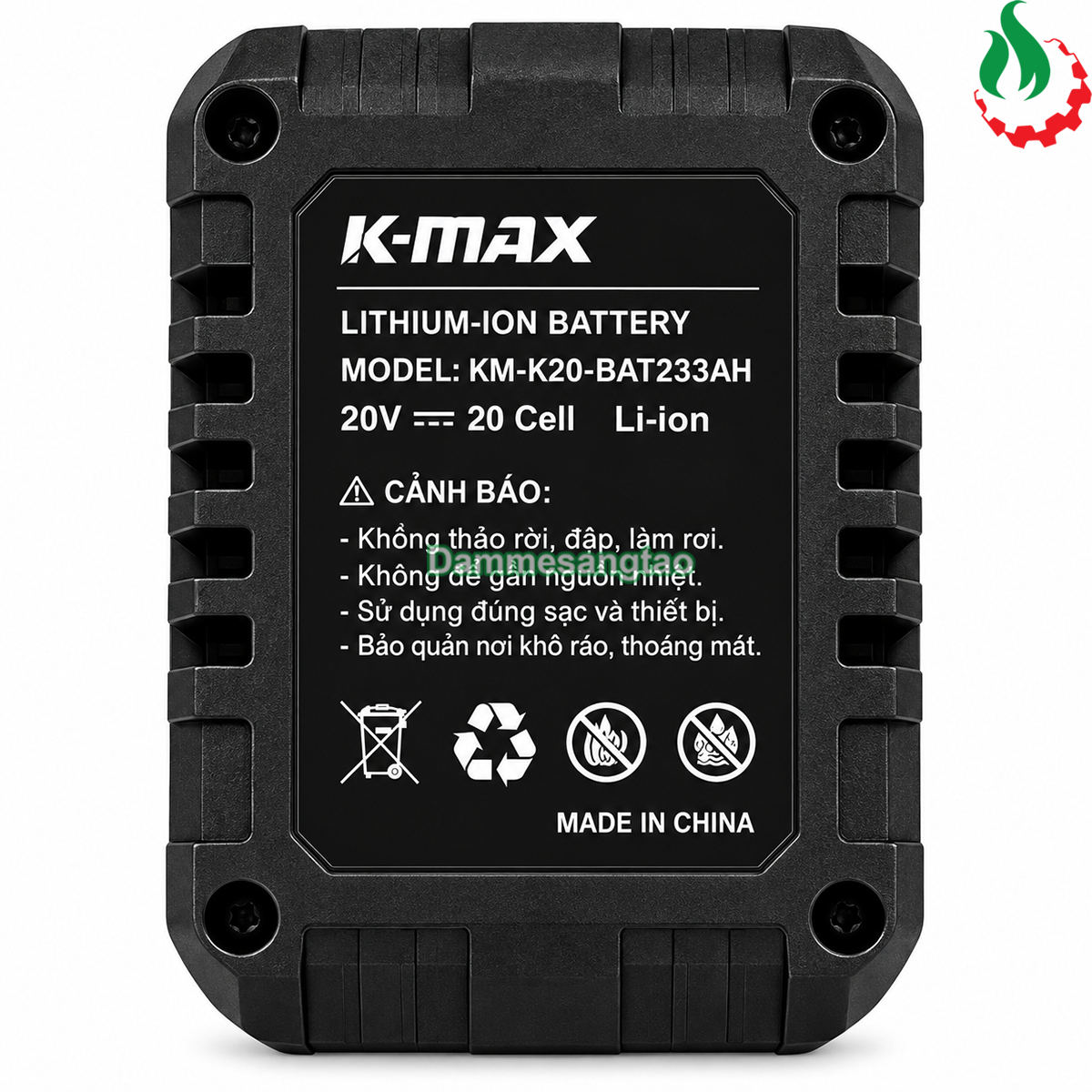 Pin sạc K-MAX 21V KM-K20-BAT244AH 20Cell 18650 chân phổ thông