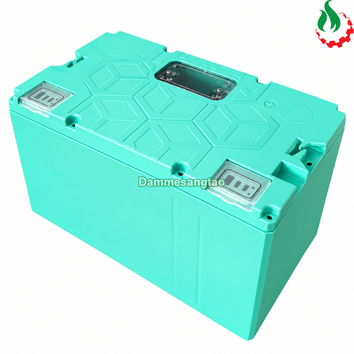 Vỏ hộp pin xe điện 48V 32140 16S2P góc nghiêng phải, thiết kế nắp tháo rời