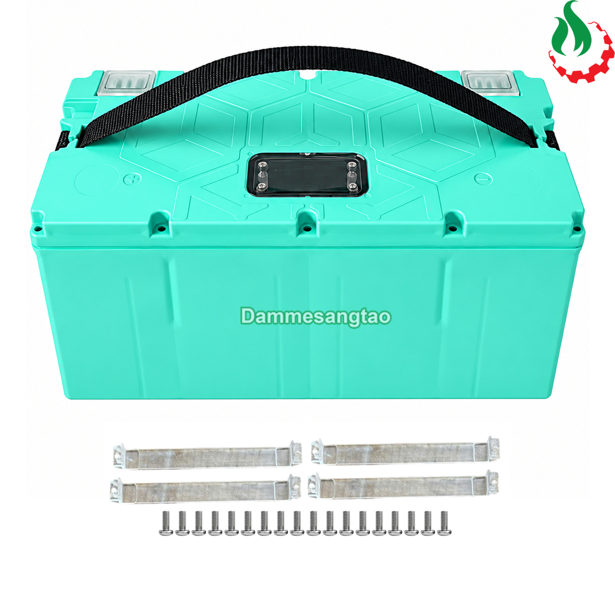 Hộp pin xe điện 60V 20S2P 32140 kèm thanh cố định và bộ ốc vít lắp đặt