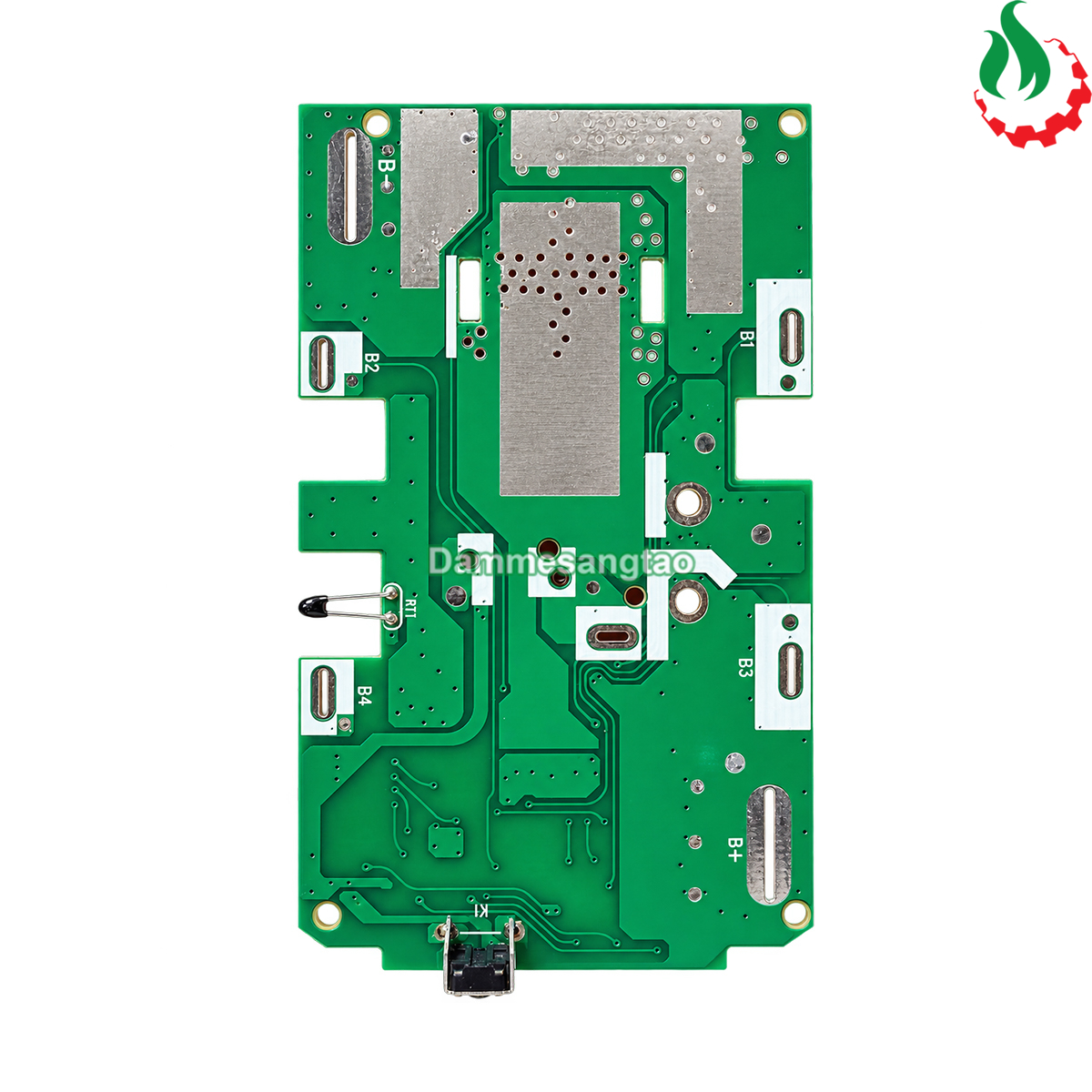 Mặt sau mạch BMS pin RYOBI 18V 18650 Li-ion 5S R-5S18IZ
