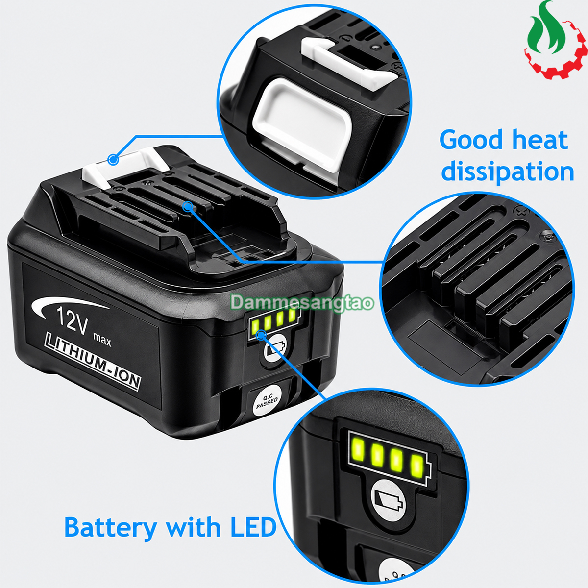 Pin đóng MAKITA 12V MAX 18650 Li-ion nhận sạc zin (B-VM12186IZ)