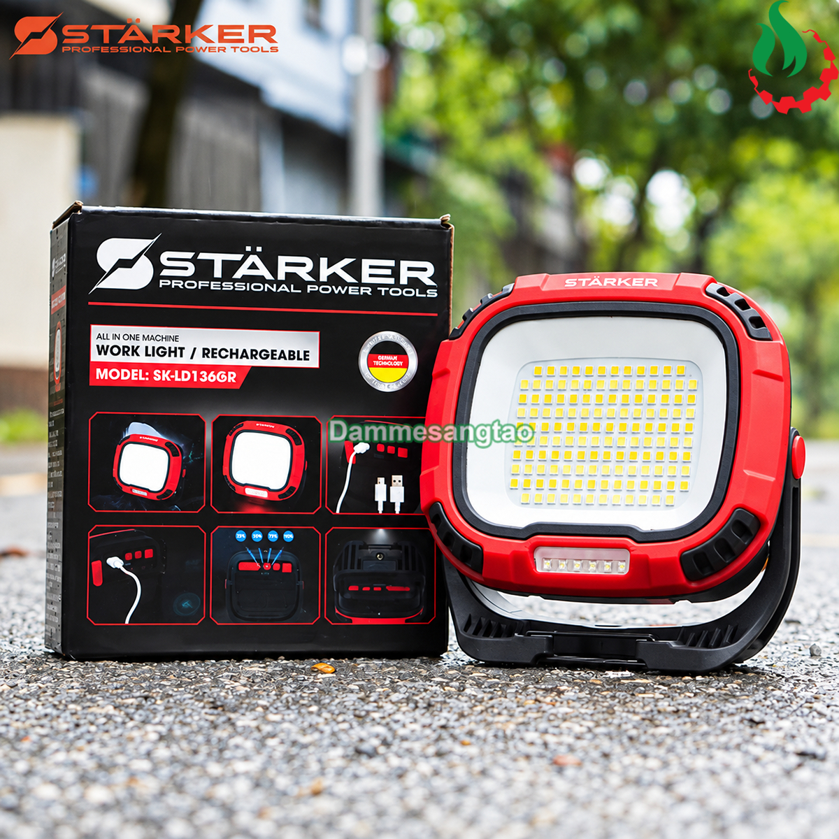 Đèn LED làm việc STARKER SK-LD136GR 4.2V kèm hộp sản phẩm