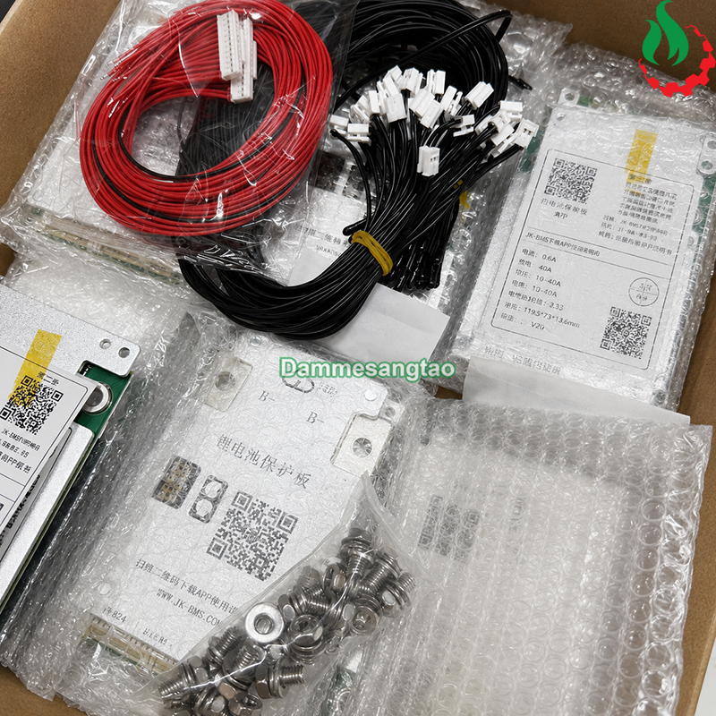 Bộ mạch BMS JK-BD6A24S kèm dây cân bằng và phụ kiện lắp đặt