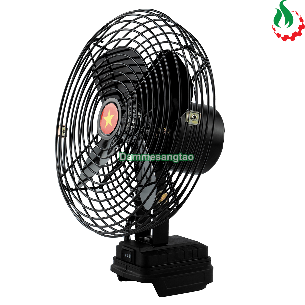 Quạt dùng pin STARKER 21V SK-FAN8INCH góc nghiêng trái, lồng quạt kim loại