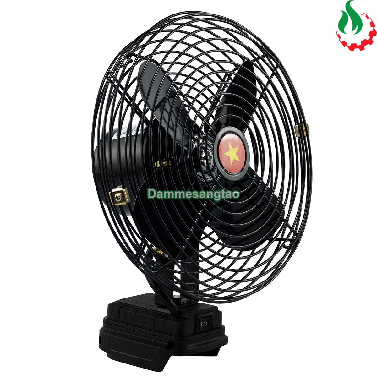 Quạt dùng pin STARKER 21V SK-FAN8INCH góc nghiêng phải chân pin phổ thông