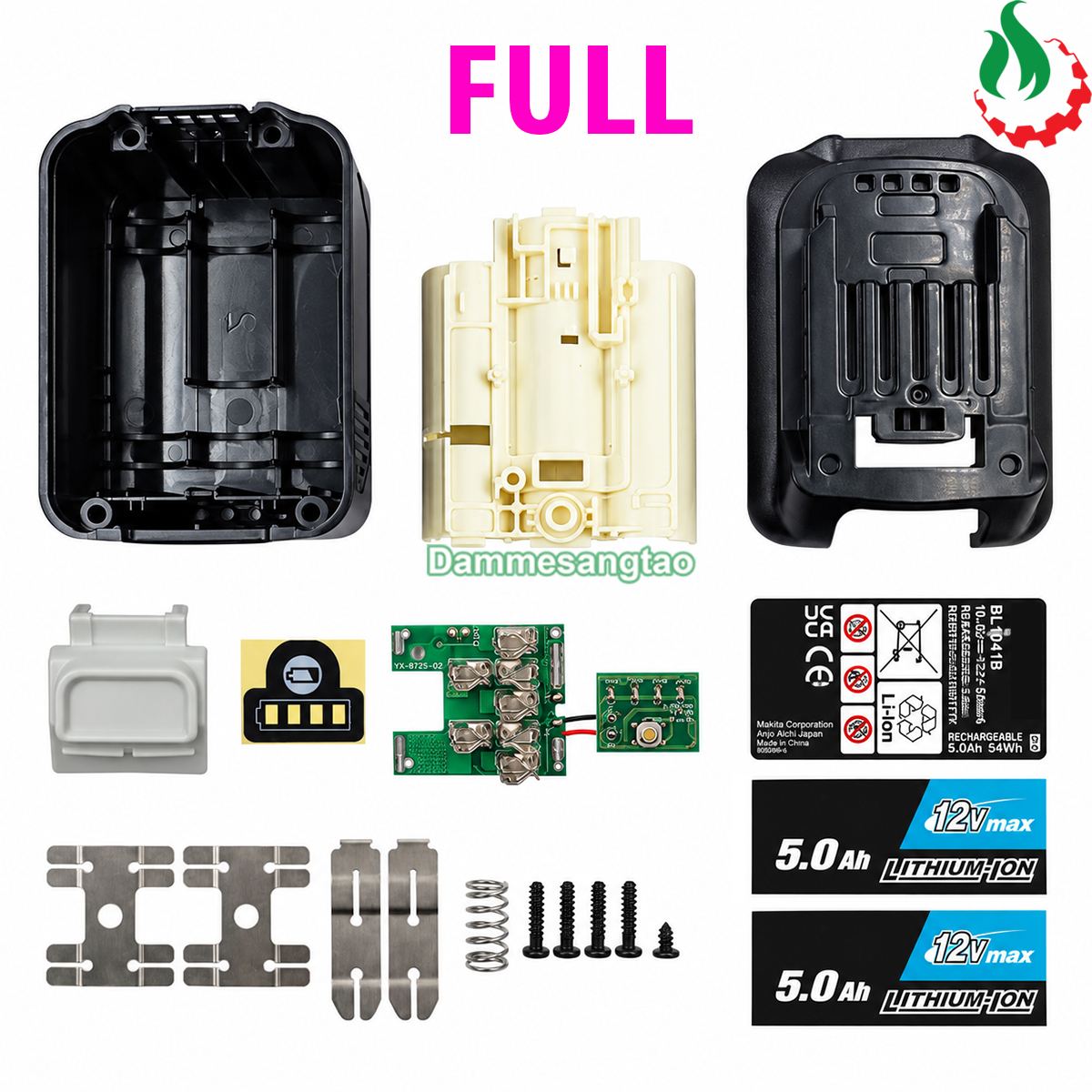 Vỏ pin MAKITA 12V MAX 18650 (6cell) Li-ion nhận sạc zin (VM12186IZ)