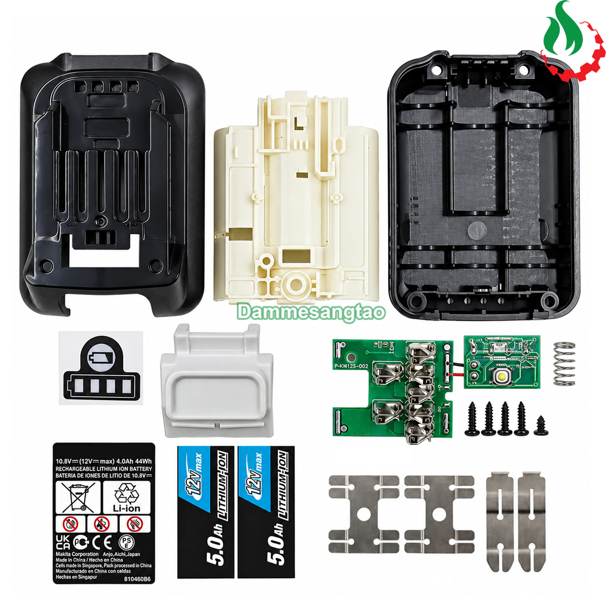 Vỏ pin MAKITA 12V MAX 18650 (6cell) Li-ion nhận sạc zin (VM12186IZ)