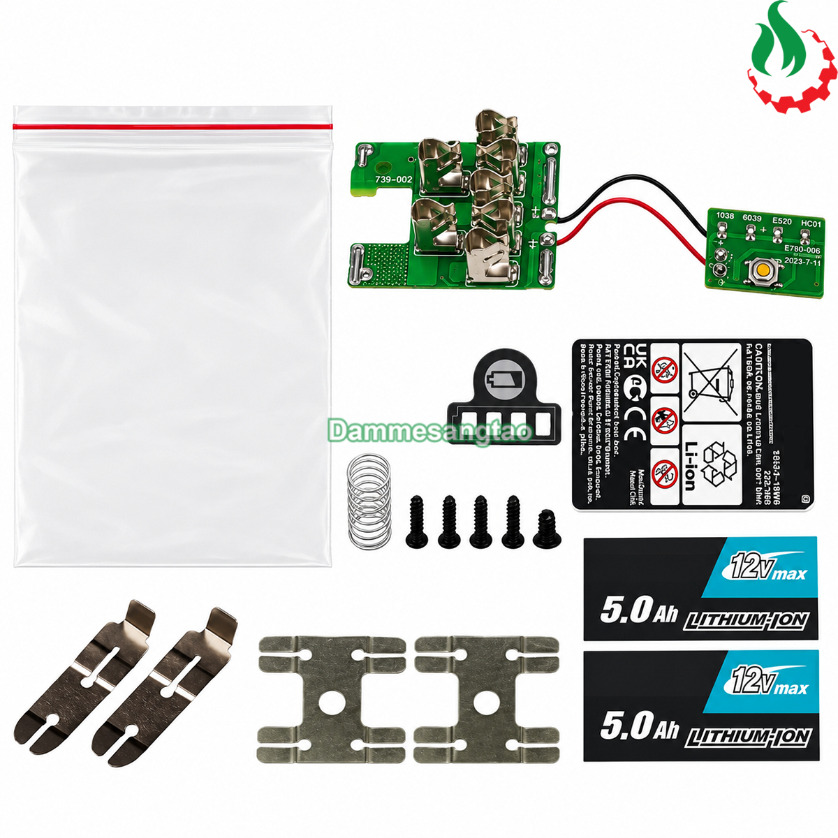 Vỏ pin MAKITA 12V MAX 18650 (6cell) Li-ion nhận sạc zin (VM12186IZ)