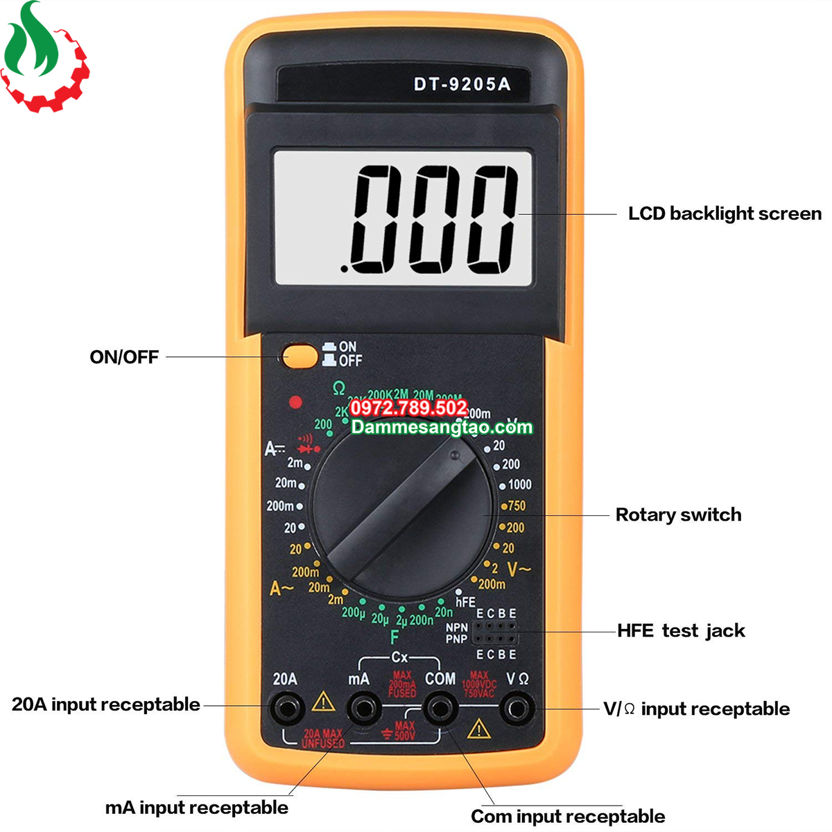 Đồng hồ đo vạn năng VOM DT9205A