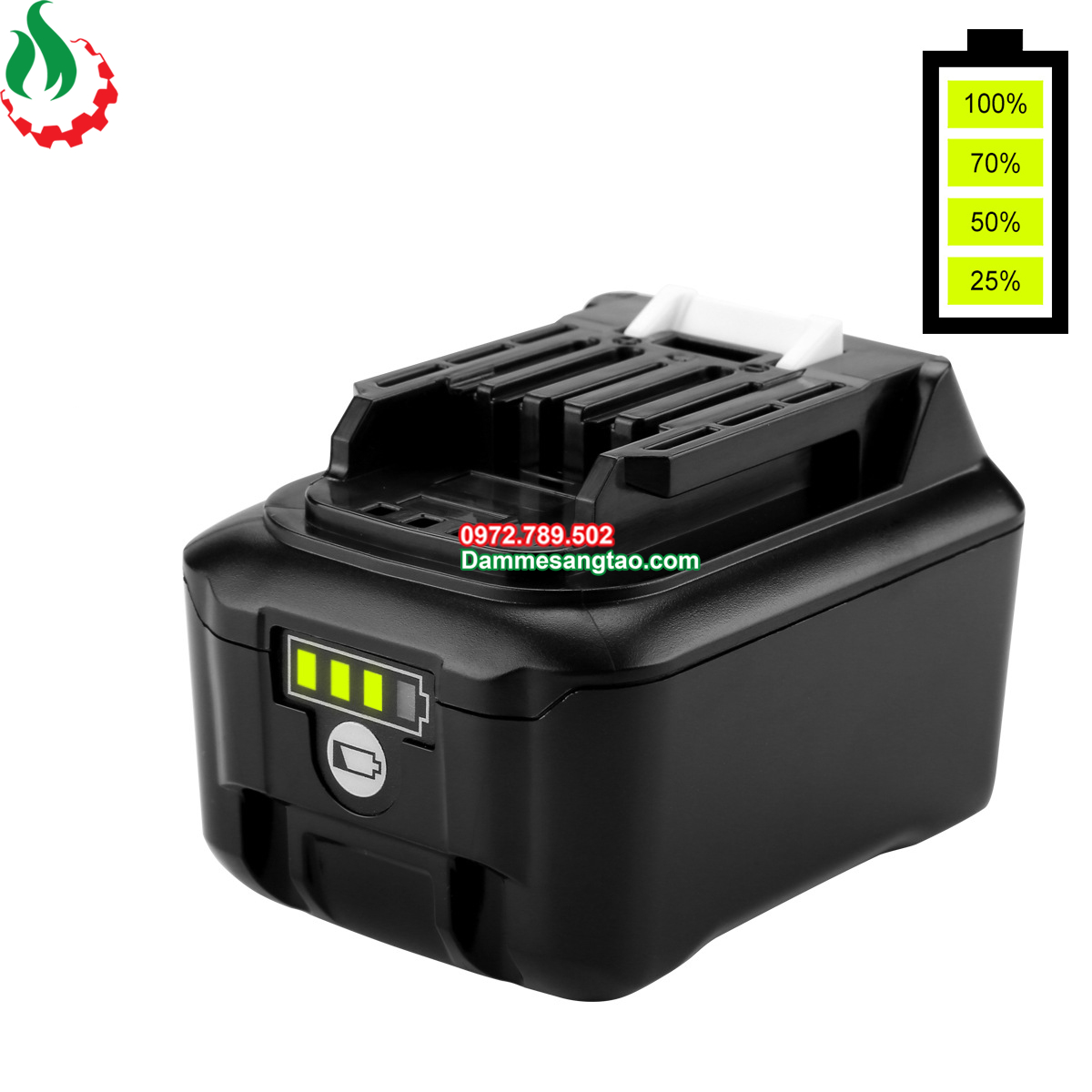 Vỏ pin makita 12V MAX Li-ion 3.7V 18650 nhận sạc zin