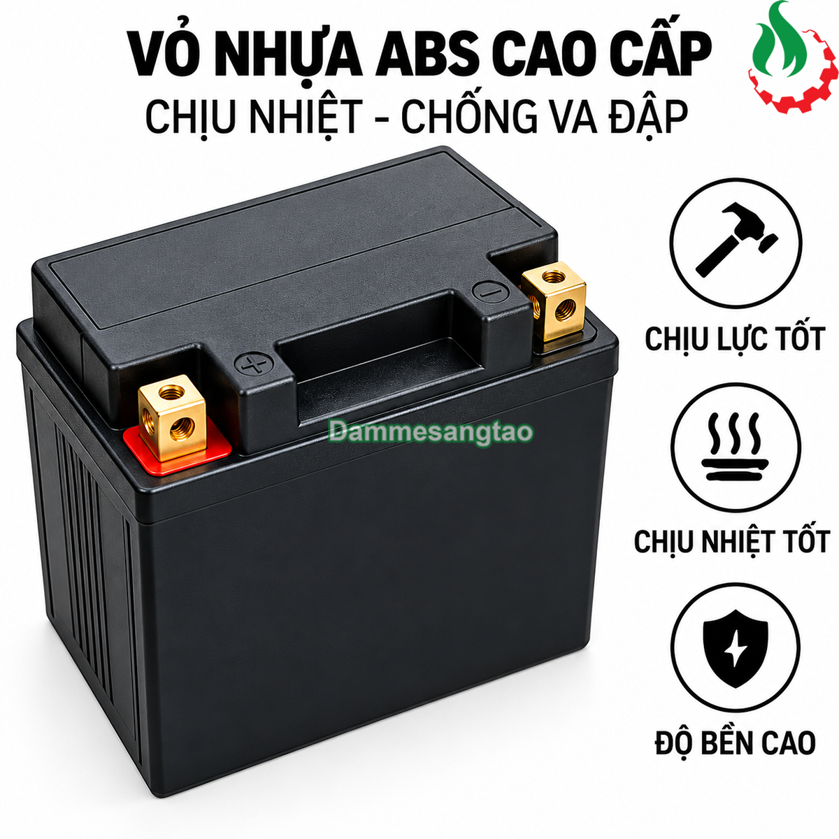 Vỏ bình ắc quy B-YT5 nhựa ABS chịu nhiệt chống va đập độ bền cao